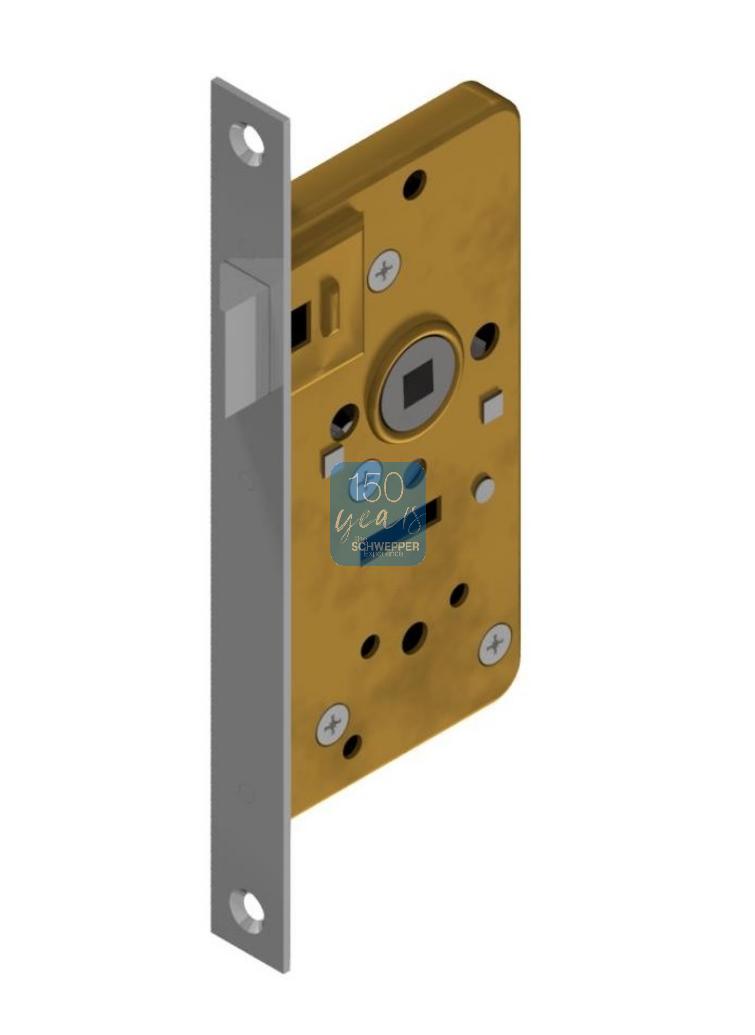 Mortise latch backset 40 / 50mm distancing 60mm with horizontal through holes Brass | GSV-No. 4040 F