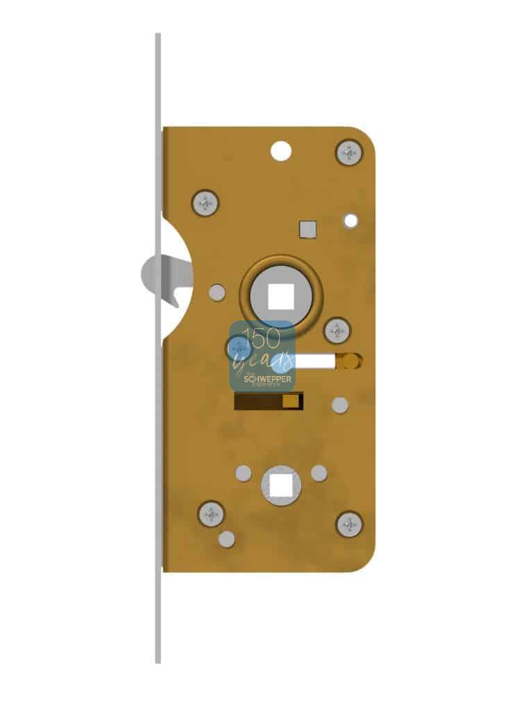 Sliding door mortise WC lock backset 40mm Brass | GSV-No. 1069 WC