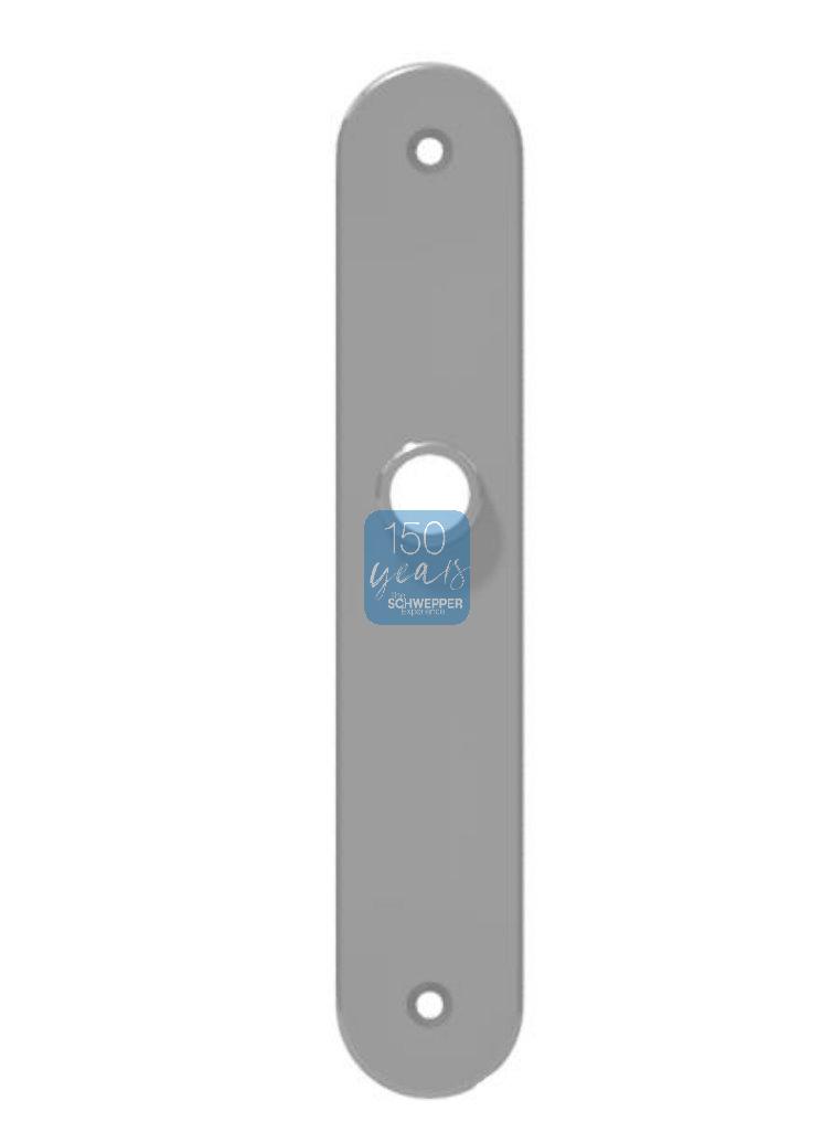 Long plate brass / stainless steel (304) without key hole for rim locks / mortises | GSV-No. 3343 F / 2