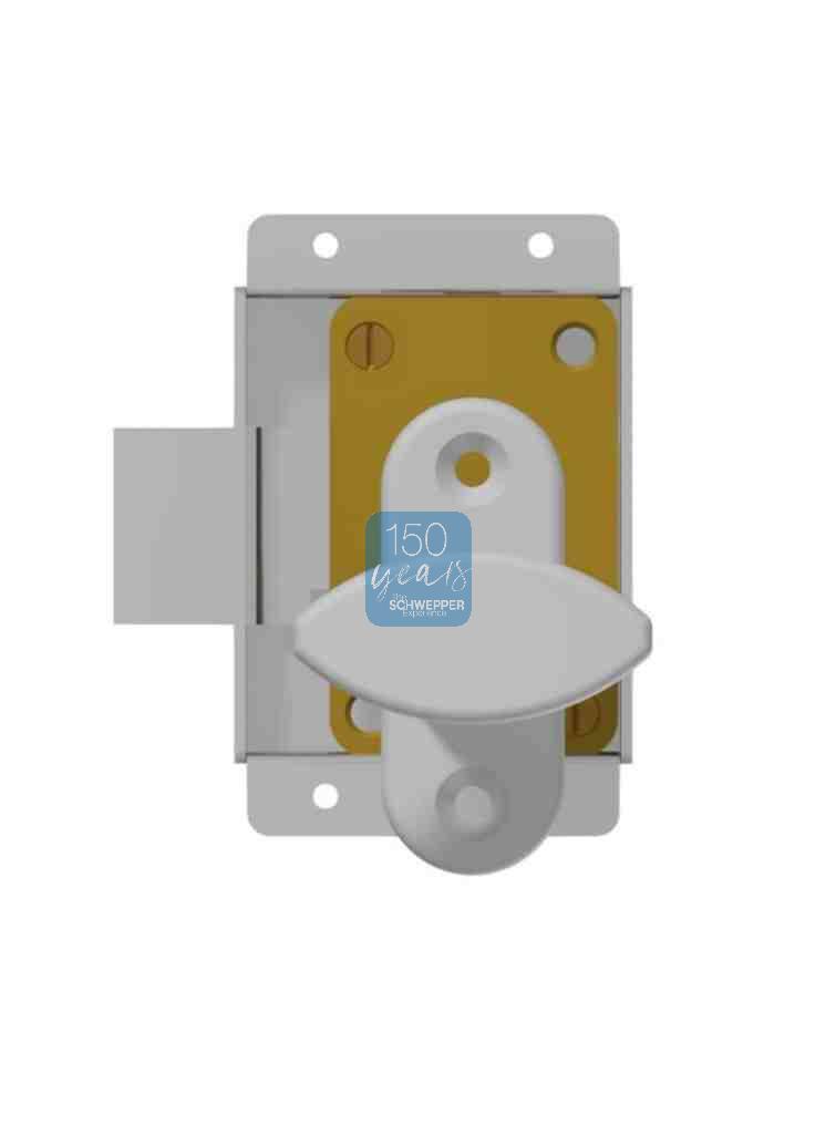 Cabinet lock with protruding bolt with thumbturn trimset 30mm backset Brass | GSV-No. 5671