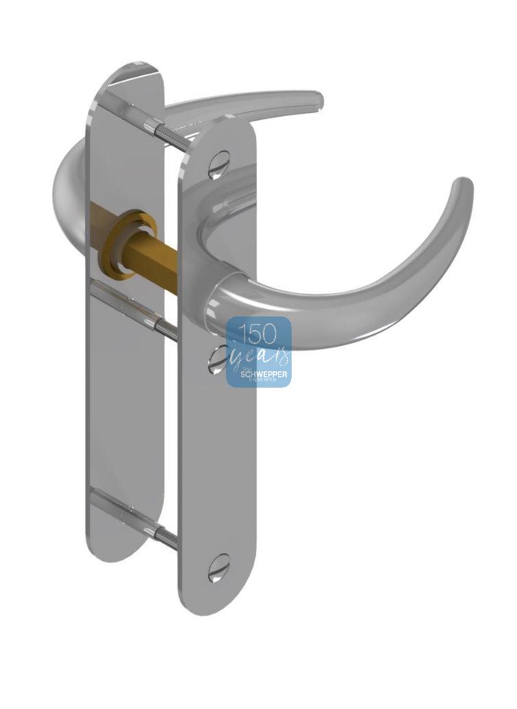 Handle with plates Brass | GSV-No. 5969 F