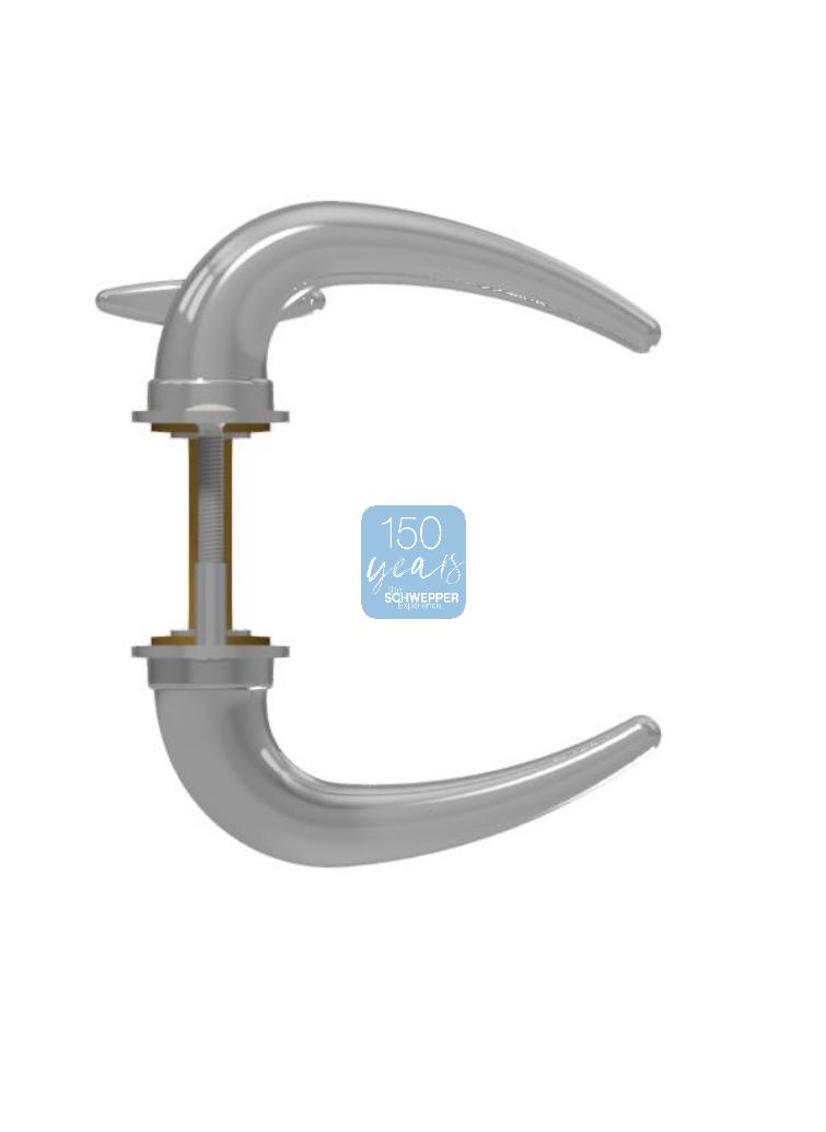 Handle with 2 plates for 968 WC Brass | GSV-No. 5968 WC