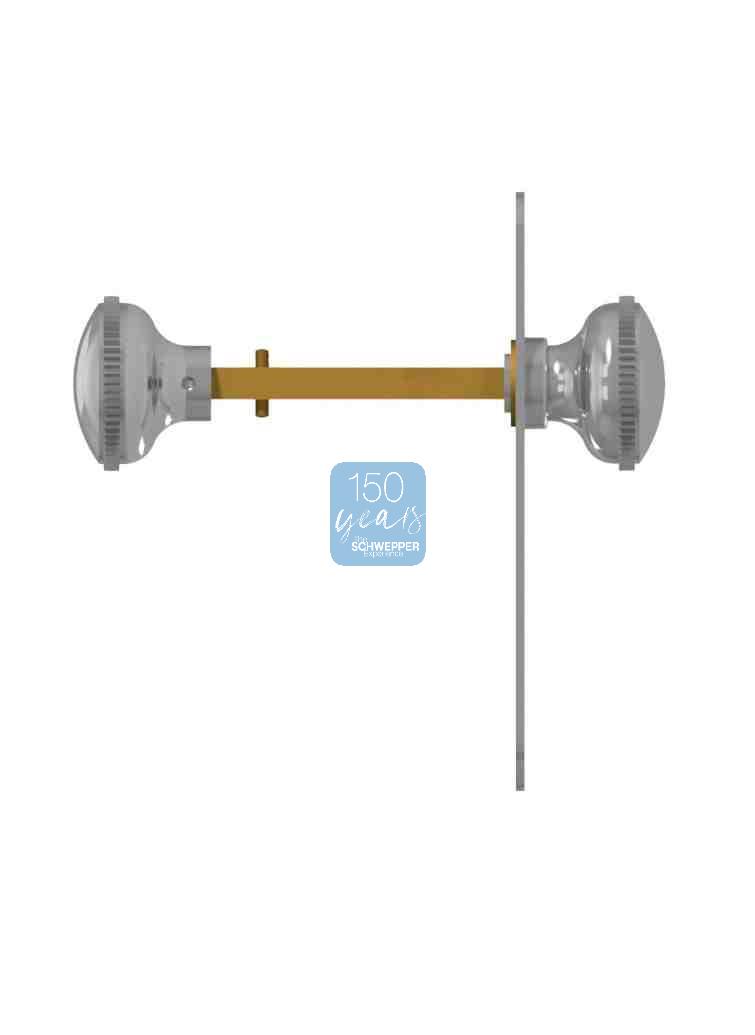 Knob handles with 1 plate Brass | GSV-No. 1928