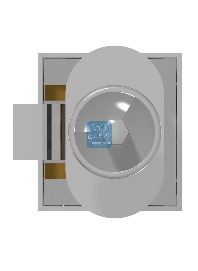 Cabinet latch with push-button knob Brass | GSV-No. 4341