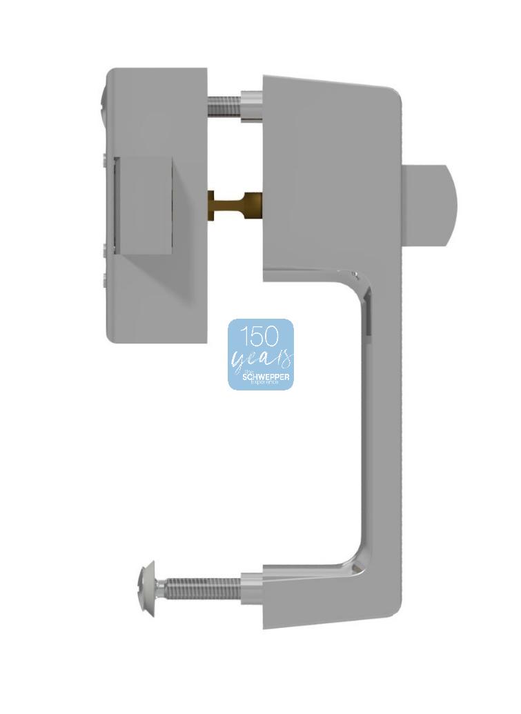 Cabinet latch with push-button grip horizontal and vertical usable Brass | GSV-No. 5605
