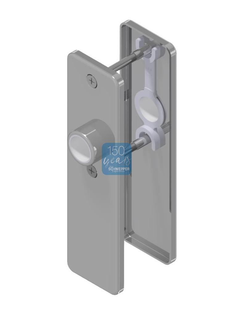 Short plates square brass / stainless steel (304) without key hole for mortise latch locks | GSV-No. 6645 F