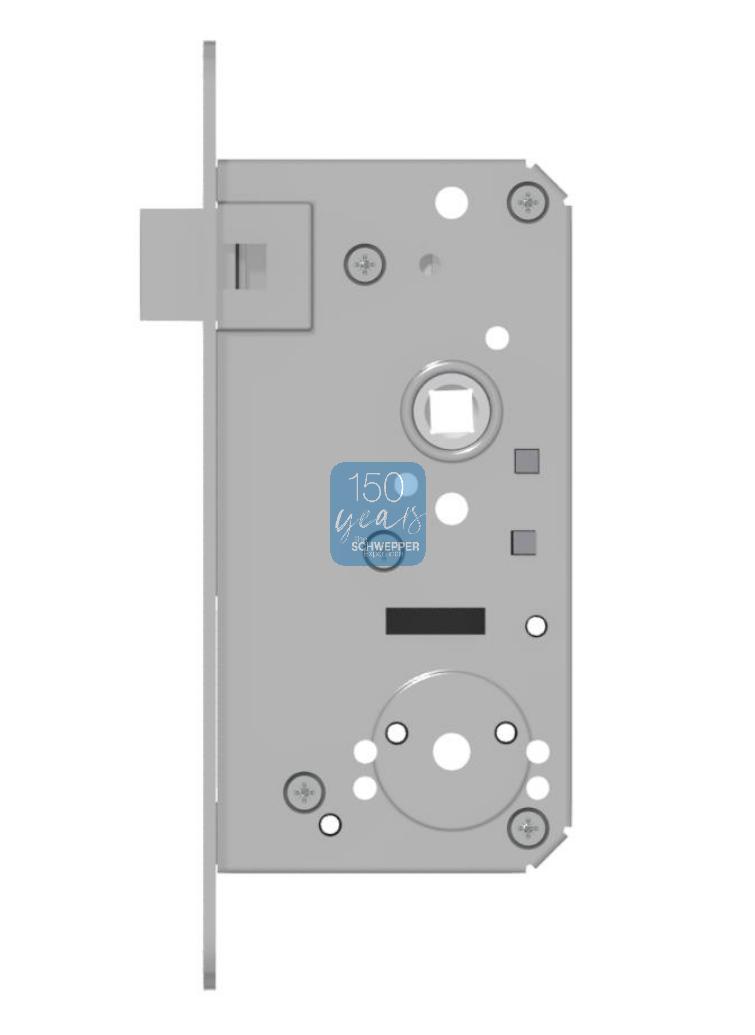 Mortise latch lock latch protrusion 14mm complete stainless steel | GSV-No. 3801 F