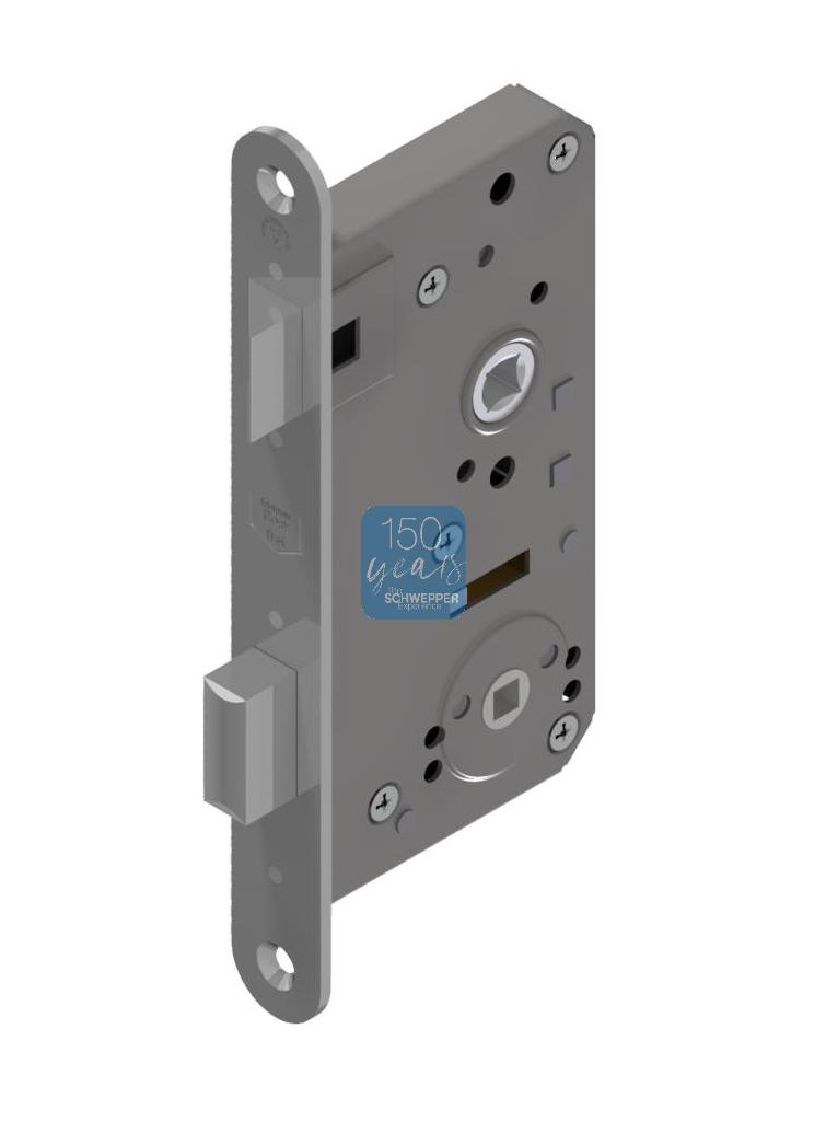 Mortise WC-lock latch protrusion 16mm complete stainless steel | GSV-No. 3816 WC