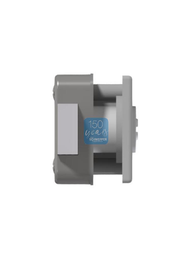 Cabinet lock flush with cylinder Ø 23mm cylinder in Aluminium-Stainless steel | GSV-No. 5845
