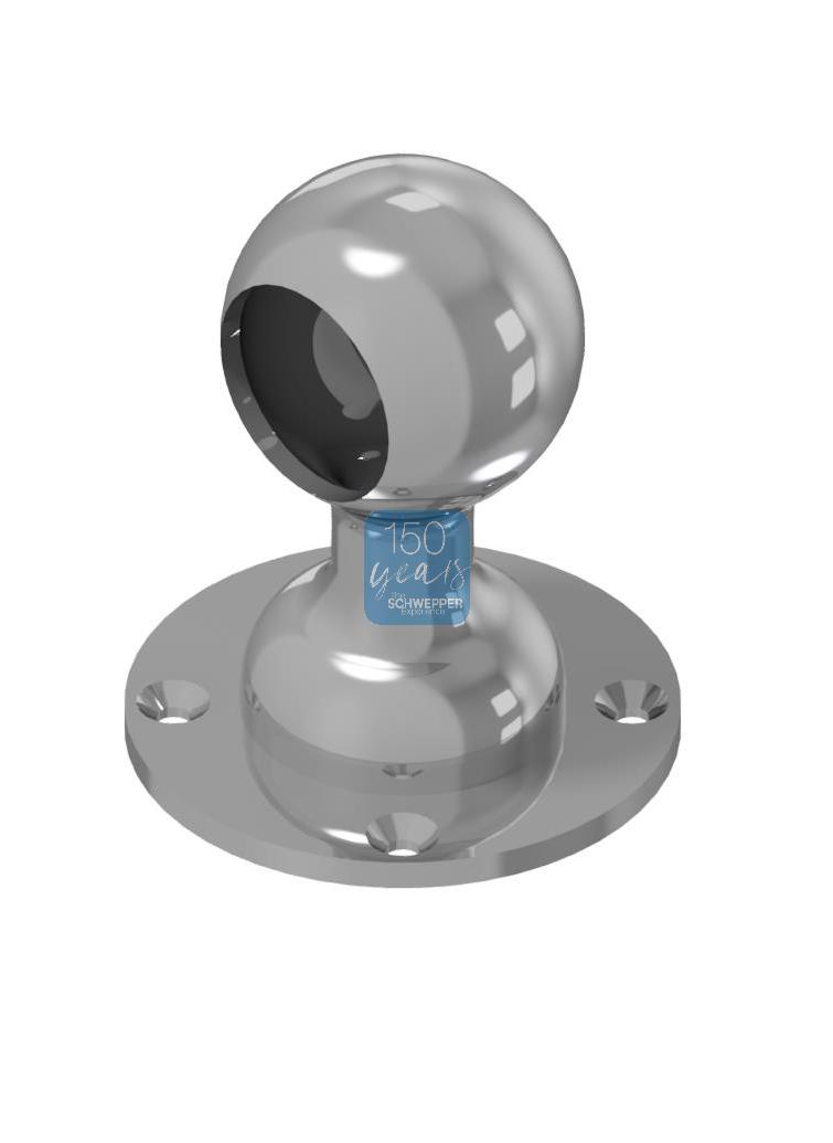Handlaufendhalter für Durchmesser 30 / 40mm Messing | GSV-Nr. 255