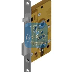Mortise lock for cylinder with antivibration latch backset 40mm distancing 60mm with horizontal through holes Brass | GSV-No. 4040 ZK right hand