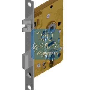 Mortise lock for cylinder with antivibration latch backset 50mm distancing 60mm with horizontal through holes Brass | GSV-No. 4040 ZK left hand