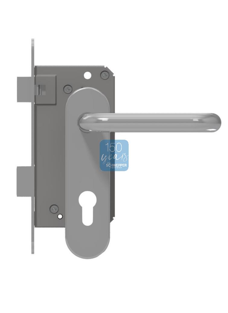 Mortise lockset complete for cylinder Stainless steel | GSV-No. 1301 GZ