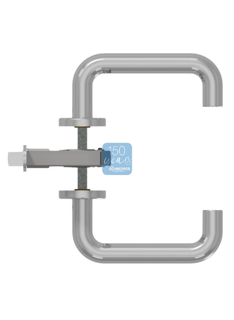 Einsteckschlossgarnitur für Zylinder Dorn 55mm / 65mm komplett Edelstahl (A2) | GSV-Nr. 1301 GZ