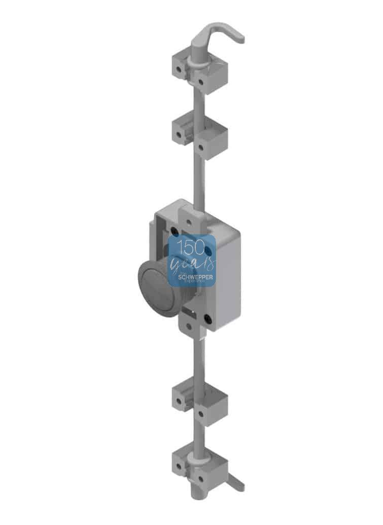 Drehstangendruckschnäpper Komplett Metallausführung Türstärke 19 / 25mm links und rechts verwendbar | GSV-Nr. 7742 D