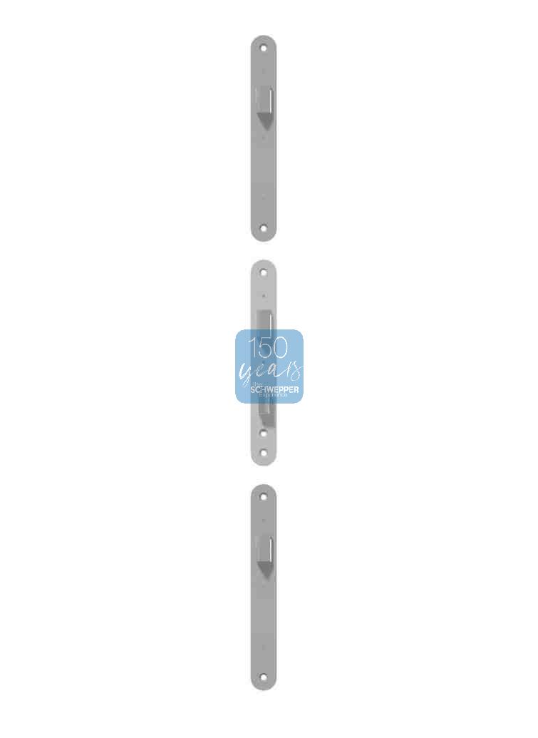 Drei-Keilfallen-Einsteckschloss für Zylinder für Türen mit starker Dichtung Edelstahl (A2) | GSV-Nr. 9105 ZD