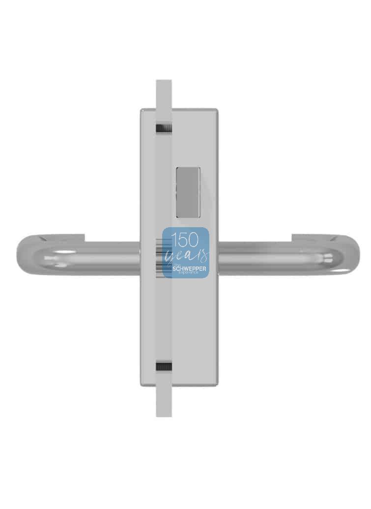 Rim lock for heavy glass doors stainless steel | GSV-No. 9714