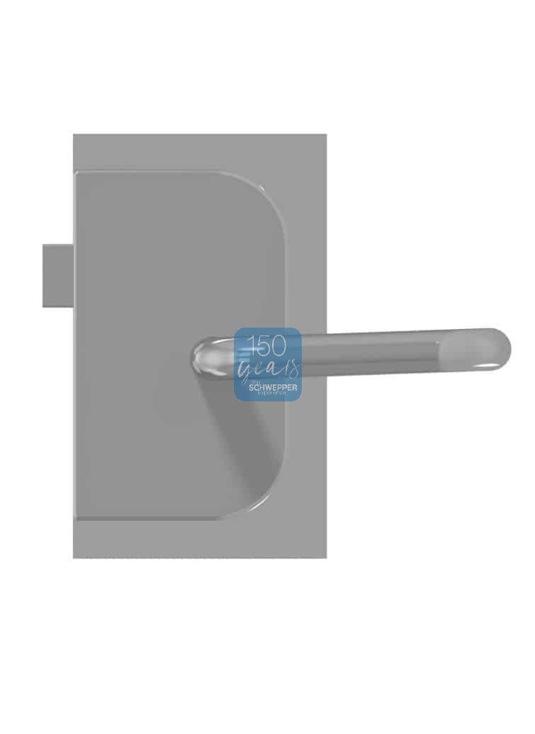 Rim lock for heavy glass doors stainless steel | GSV-No. 9714