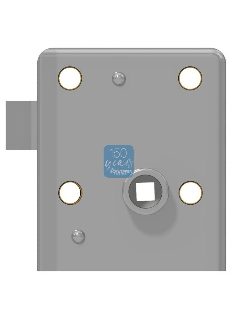Rim latch lock small latch protrusion 16mm Stainless steel | GSV-No. 3827 F S001