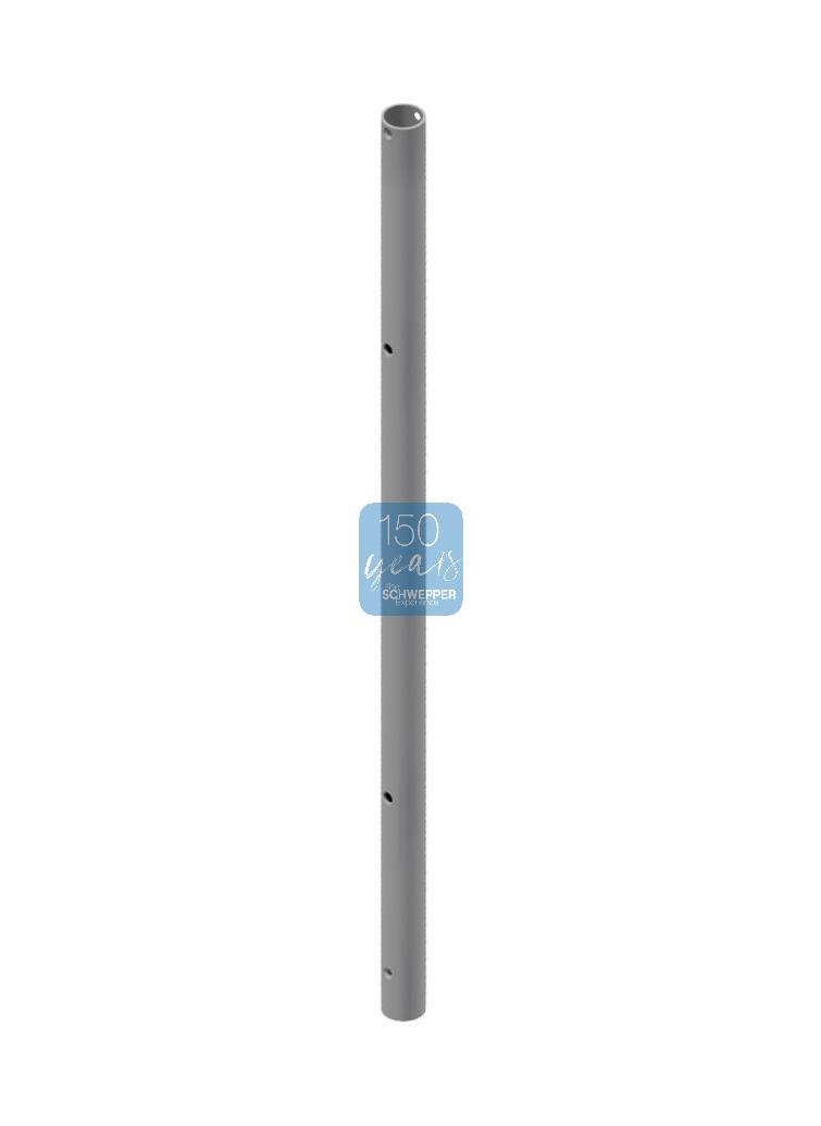 Handlaufstützrohr für Glasplattenhalter als Mittelpfosten / Aluminium | GSV-Nr. 2842 C