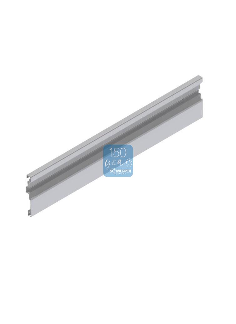 Skirting board profile Sl 3m with fixing holes for screws Aluminium | GSV-No. 6709 B