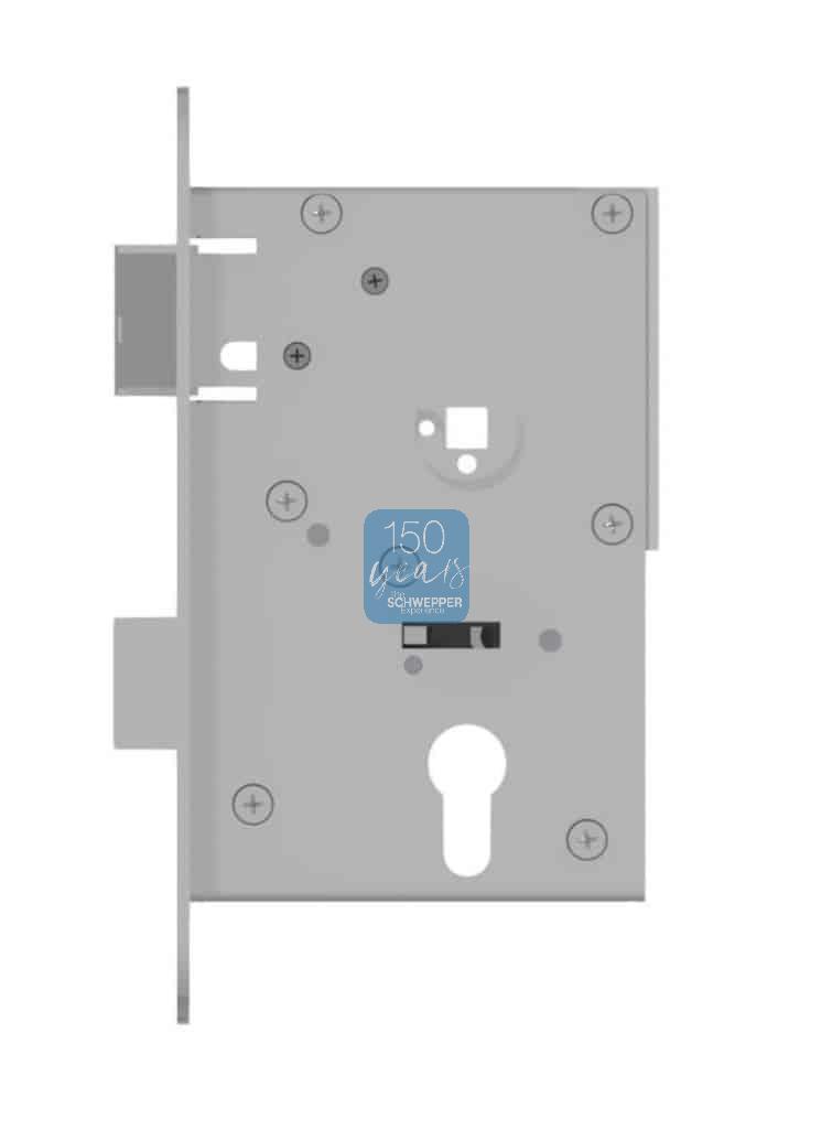 Mortise lock with fail safe function for dog system backset 65mm Stainless steel | GSV-No. 9012 Z