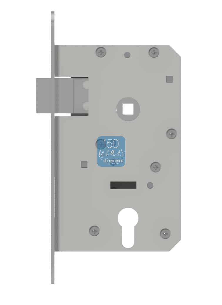 Mortise latch lock with wedge latch for doors with strong sealing Stainless steel | GSV-No. 9105 F