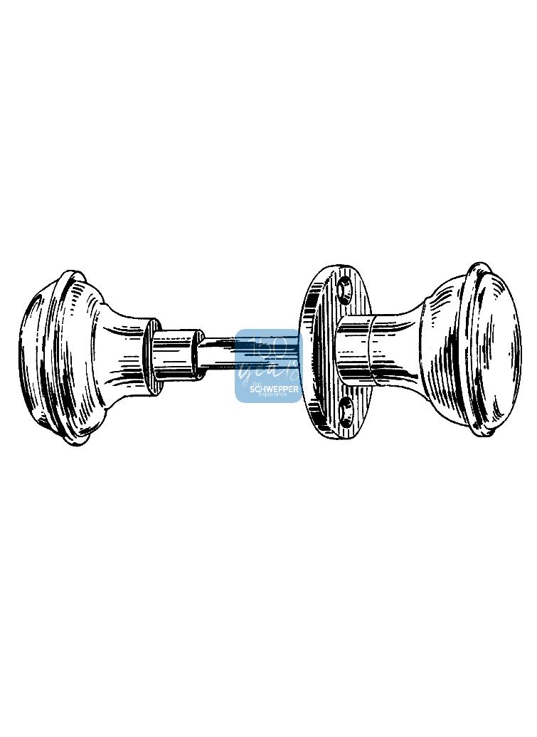 Knob handles round Ø 58mm for rim door locks Brass | GSV-No. 227 A