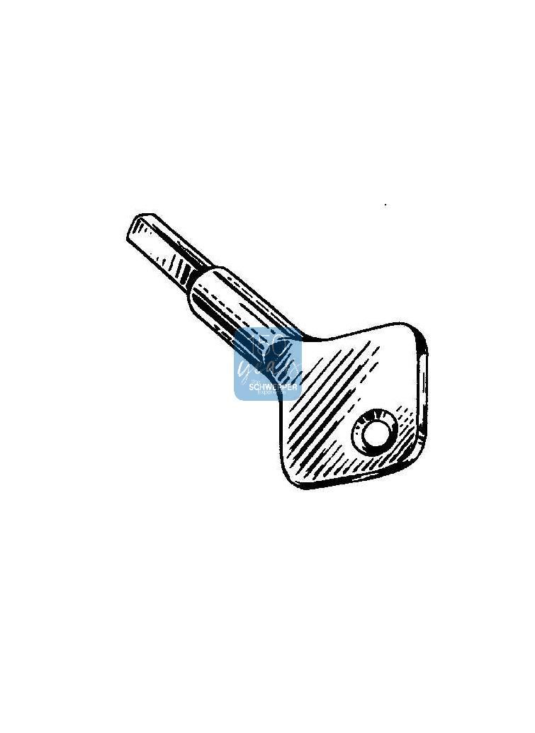 Vierkantschlüssel mit 7mm Vierkantstift 20mm vorstehend Messing | GSV-Nr. 4529 C
