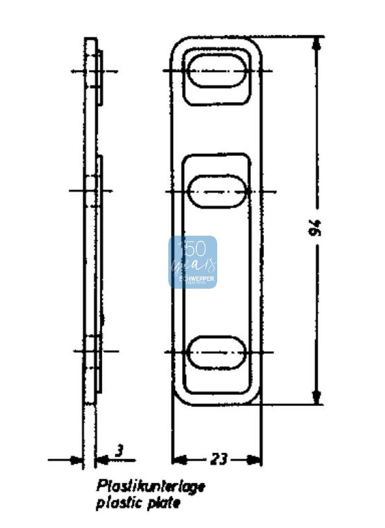 Wardrobe fastener Brass / Aluminium | GSV-No. 6296