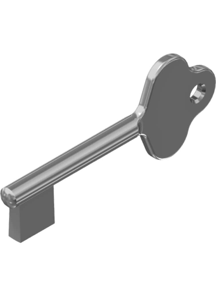 Schlüssel mit Buntbart 85mm für GSV 4040 / 1069 mit Schließung Messing | GSV-Nr. 1534 X