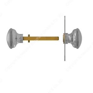 Knob handles with 1 plate doorthickness 18 - 25mm Brass | GSV-No. 1928 F