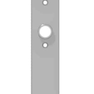Kurzschild ohne Schlüsselloch in Messing / Edelstahl (A2) für Kastenschlösser / Einsteckschlösser | GSV-Nr. 6645 F / 2
