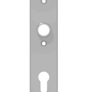 Kurzschild eckig mit Zylinderloch für Kastenschlösser Messing | GSV-Nr. 6645 Z / 2