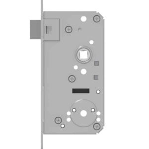Mortise latch lock latch protrusion 14mm complete stainless steel | GSV-No. 3801 F Backset 55mm left hand