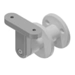 Handrail support Aluminium for screws with cover rose | GSV-No. 2022