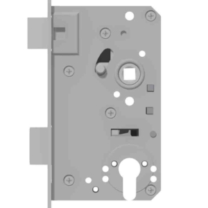 Center lock for 3-Point Locks complete stainless steel latch protrusion 16mm | GSV-No. 2436 ZM right hand