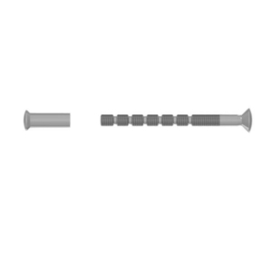 Through fixing bolts M4 x 50 for yacht hardware Brass | GSV-No. 6640 Y