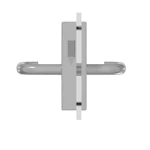 Rim lock for heavy glass doors stainless steel | GSV-No. 9714 left hand inward