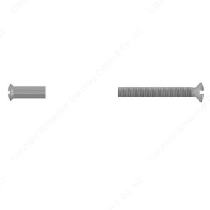 Through fixing bolts M4 x 35 for yacht hardware Brass | GSV-No. 6640 Y
