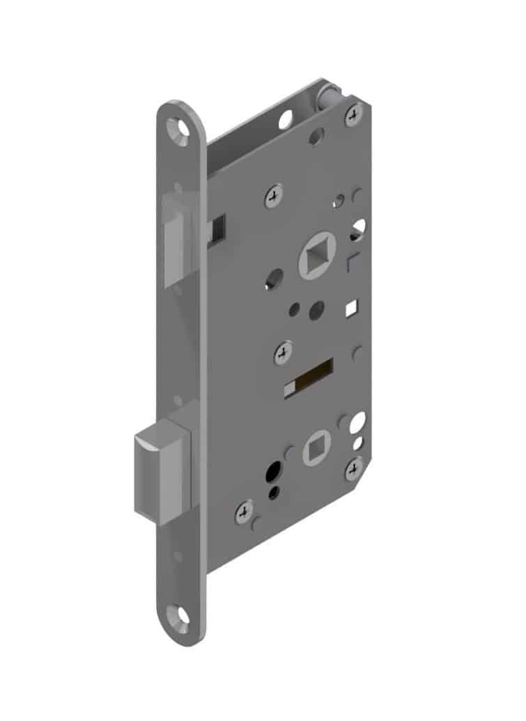 Mortise WC-lock for thin doors complete stainless steel | GSV-No. 3812 WC