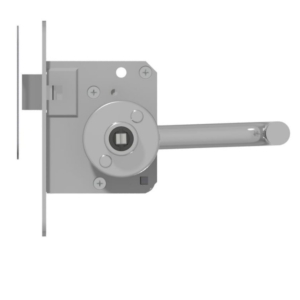 Mortise Latch Lock 55 mm Backset for Train Driver’s Cab Door with Square Spindle for RIC Key | GSV No. 3234 SET stainless steel left hand