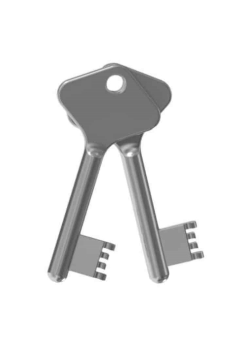 Schlüssel mit Buntbart 85mm mit Schließung Messing | GSV-Nr. 1531 A