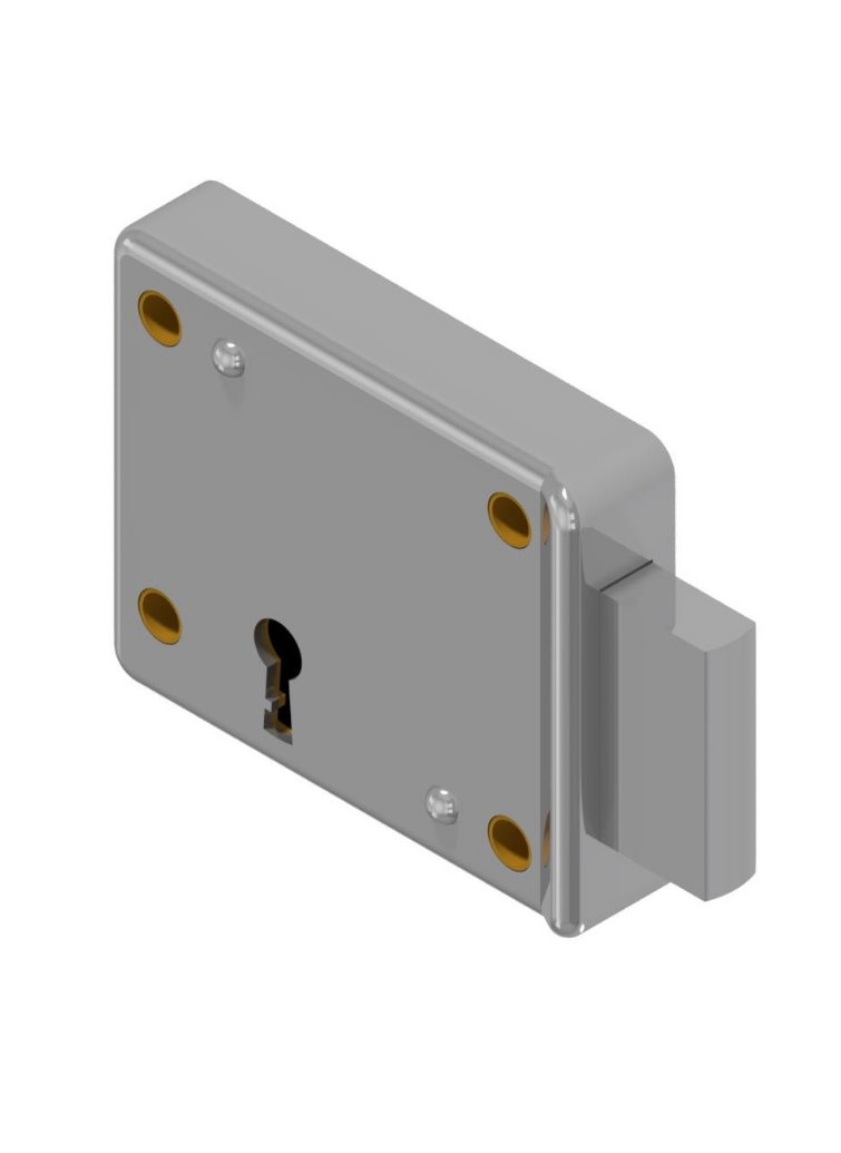Kastenriegelschloss für Schlüssel / Hauptschlüsseleinrichtung Messing | GSV-Nr. 3240 H rechts