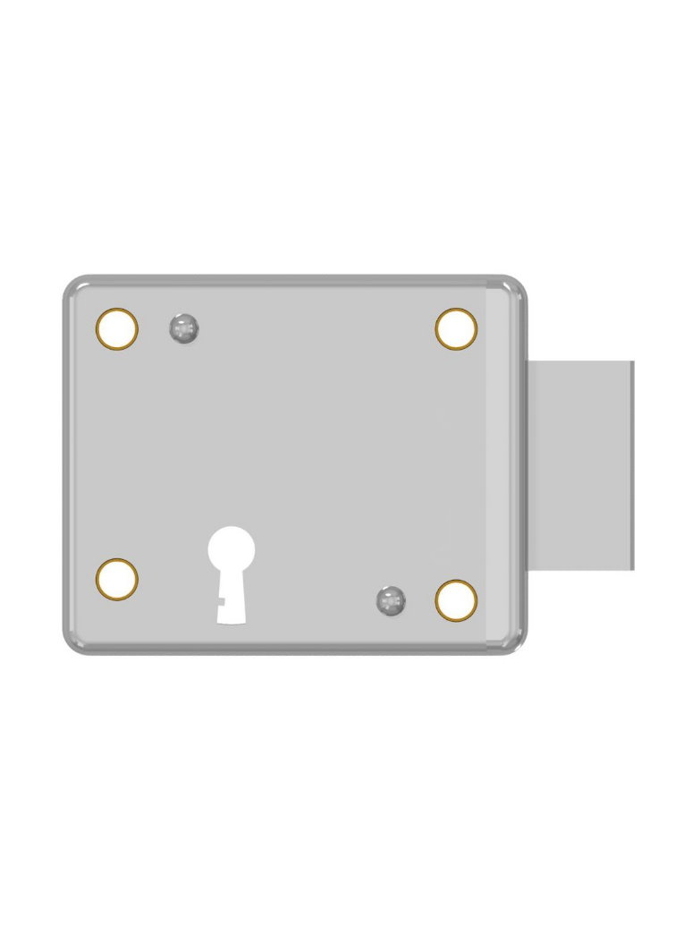 Rim Deadlock for bit key and masterkey installation Brass | GSV-No. 3240 H