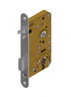 Mortise lock with antivibration latch for cylinder Brass | GSV-No. 3211 Z