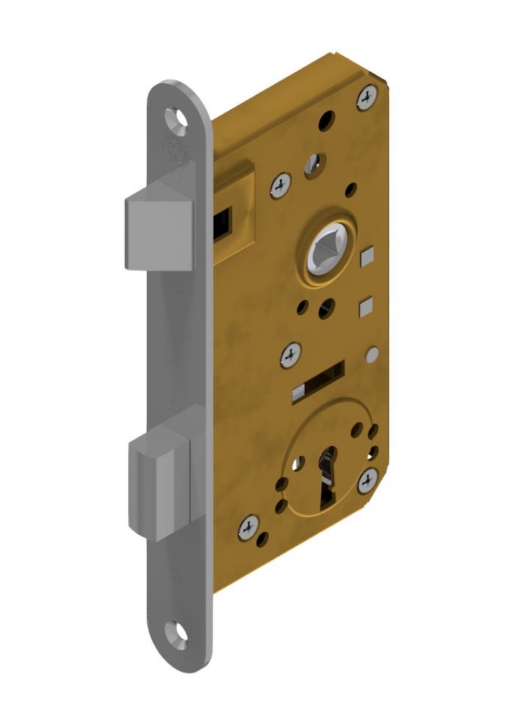 Einsteckschloss für Schlüssel Dorn 55mm Messing | GSV-Nr. 3201 links