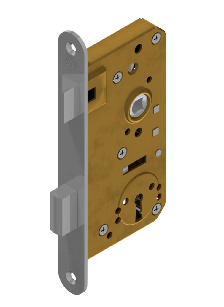 Einsteckschloss für Schlüssel Dorn 55mm Messing | GSV-Nr. 3201 rechts