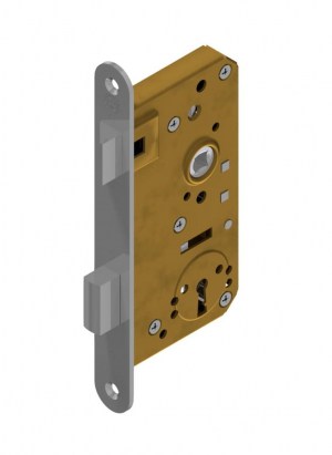 Mortise lock for skeleton key / masterkeyed backset 55mm Brass | GSV-No. 3201 H