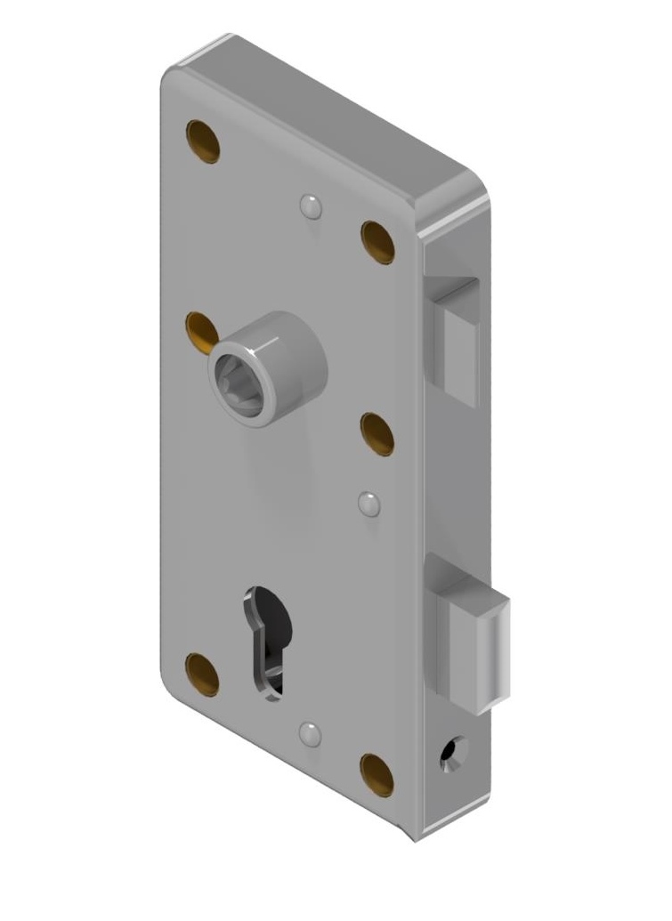 Rim lock DIN 81311 B for cylinder Stainless steel | GSV-No. 3827 Z